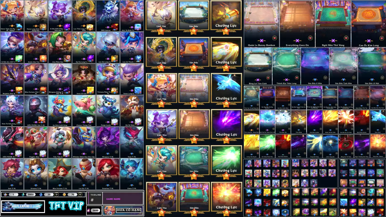 - TFT Siêu Vip Vừa Về Ae Nào Thích Hàng Hiệu Đâu Nào - 4 Tí Nị Hàng Hiệu - Dư 1 Huy Chương - Dư 607 Skin Lol - 5 Vàng - 32 Tím - 6 Sàn Tím - Dư 9950 Pha Lê - 24 Tí Nị Thường  - 22 Sàn Đỏ - Chưởng Lực Như Ảnh - Unlrank All - Còn Đổi Tên - All Ních Bên Shop Hỗ Trợ Bảo Hành Tới Khi Sập Game